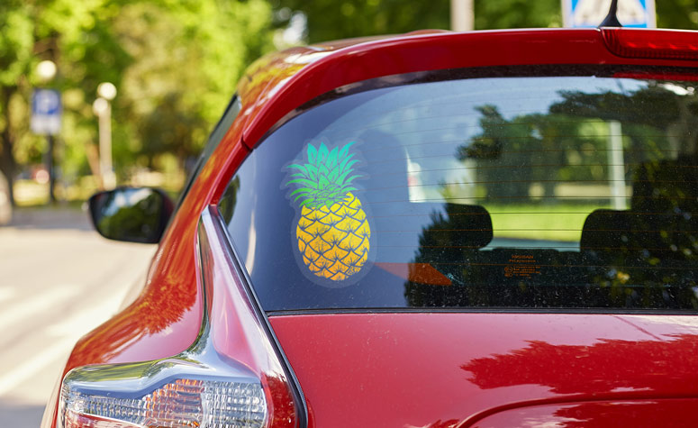 Clear Car Decal Custom Shape