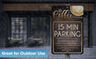 Plastic Sign Parking Outdoor Coffee Shop