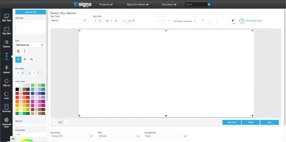 signs.com design tool with WallDecals